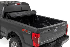 Ford F-350 Super Duty Hard Roll Up Cover - Rough Country - Low-Profile - Matte Black - '17-'24 Ford F-350 Super Duty Hard Roll Up Cover - Rough Country - Low-Profile - Matte Black - '17-'24